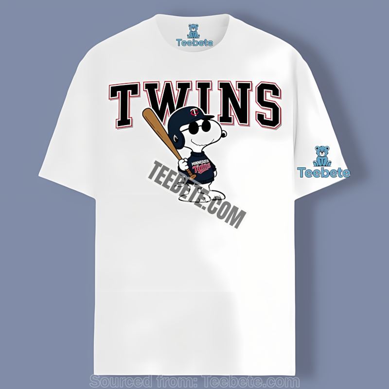 Minnesota Twins Vs Cool Snoopy Cotton Shirt