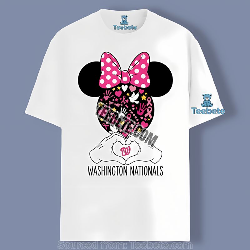 Minnie Mouse Breast Cancer Awareness Washington Nationals Unisex Shirt