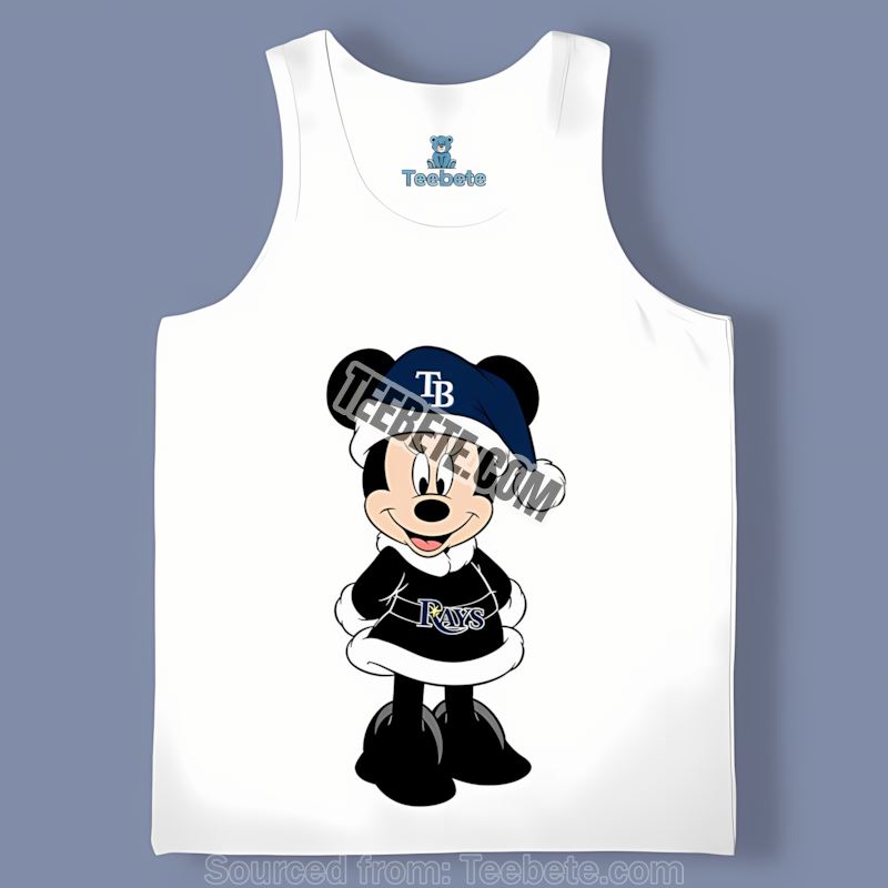 Minnie Mouse Christmas Fun With Tampa Bay Rays Retro Tanktop Minnie Mouse Christmas Fun With Tampa Bay Rays Retro Tanktop