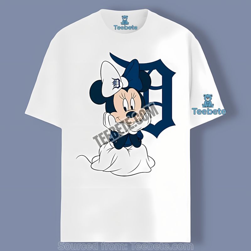 Minnie Mouse Detroit Tigers Cute Retro Shirt