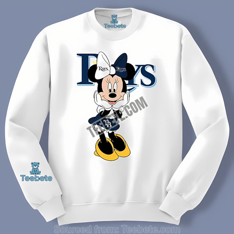 Minnie Mouse Dressed Cute For Tampa Bay Rays Classic Long Sleeve Minnie Mouse Dressed Cute For Tampa Bay Rays Classic Long Sleeve