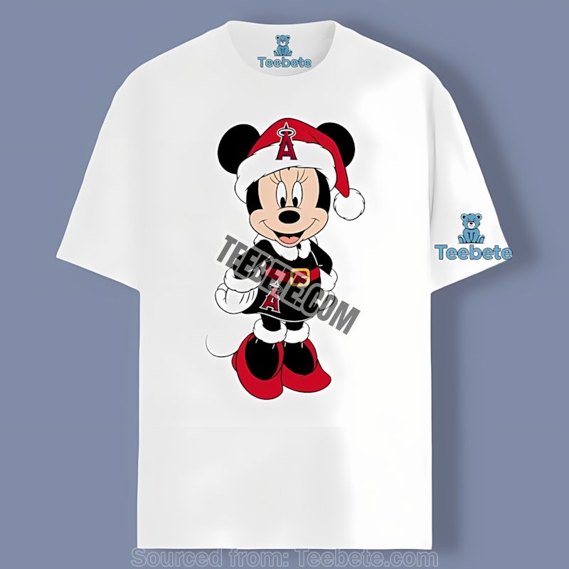 Minnie Mouse Los Angeles Angels Christmas Shirt For Adults Holiday Fans