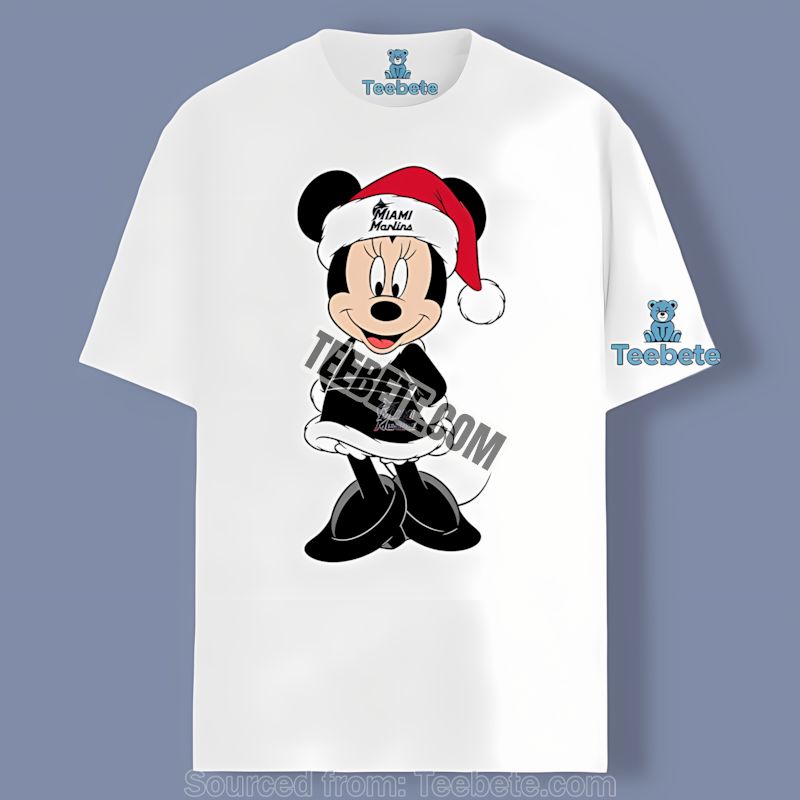 Minnie Mouse Miami Marlins Christmas Sports Graphic Shirt