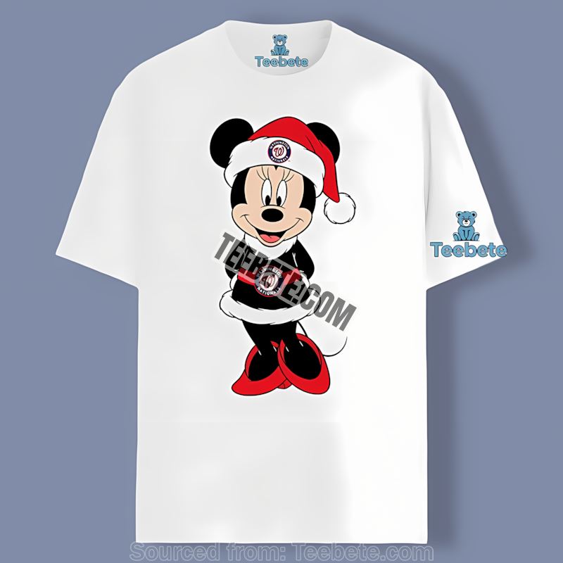 Minnie Mouse Washington Nationals Christmas Cotton Shirt