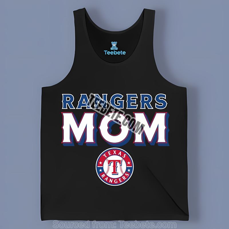 Mom Loves The Texas Rangers Baseball Theme Fan Tanktop Mom Loves The Texas Rangers Baseball Theme Fan Tanktop