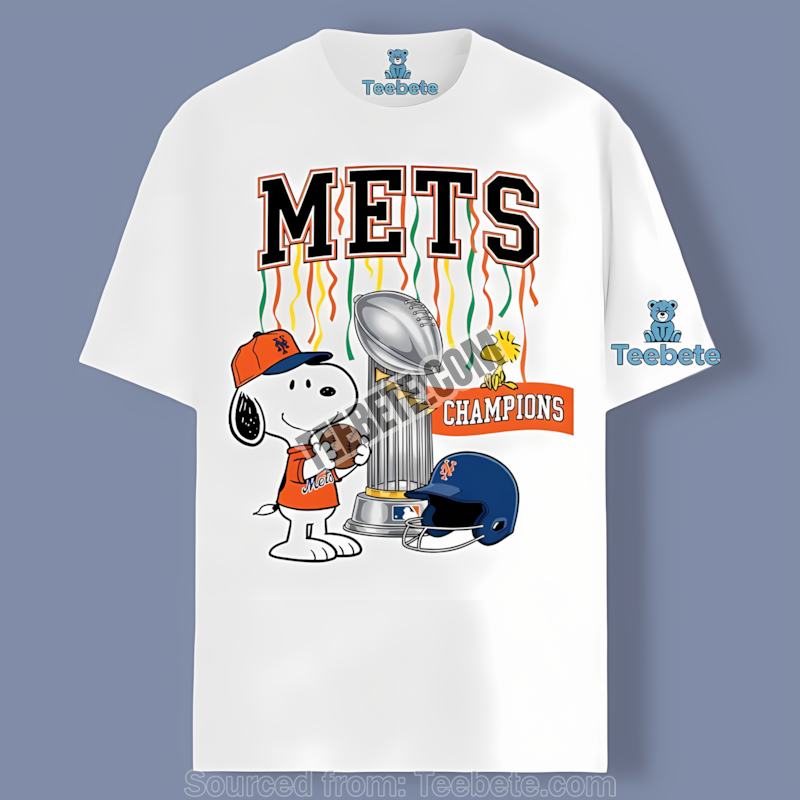 New York Mets Champions Snoopy Celebration Unisex Shirt