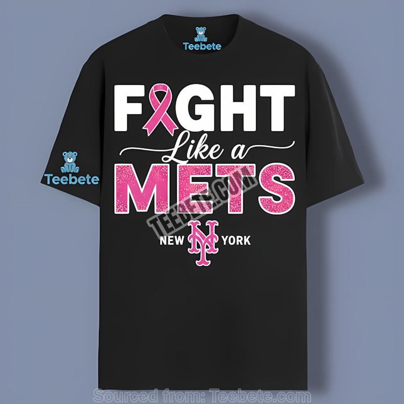 New York Mets Fight Like A Breast Cancer Awareness Adults Shirt