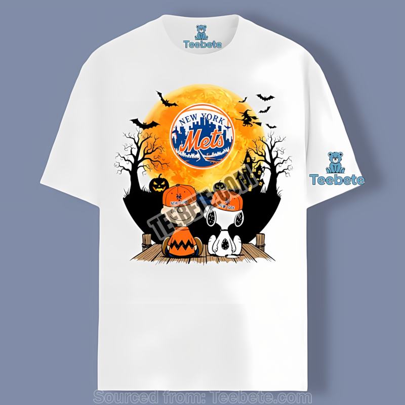 New York Mets Halloween Charlie Brown And Snoopy Regular Shirt