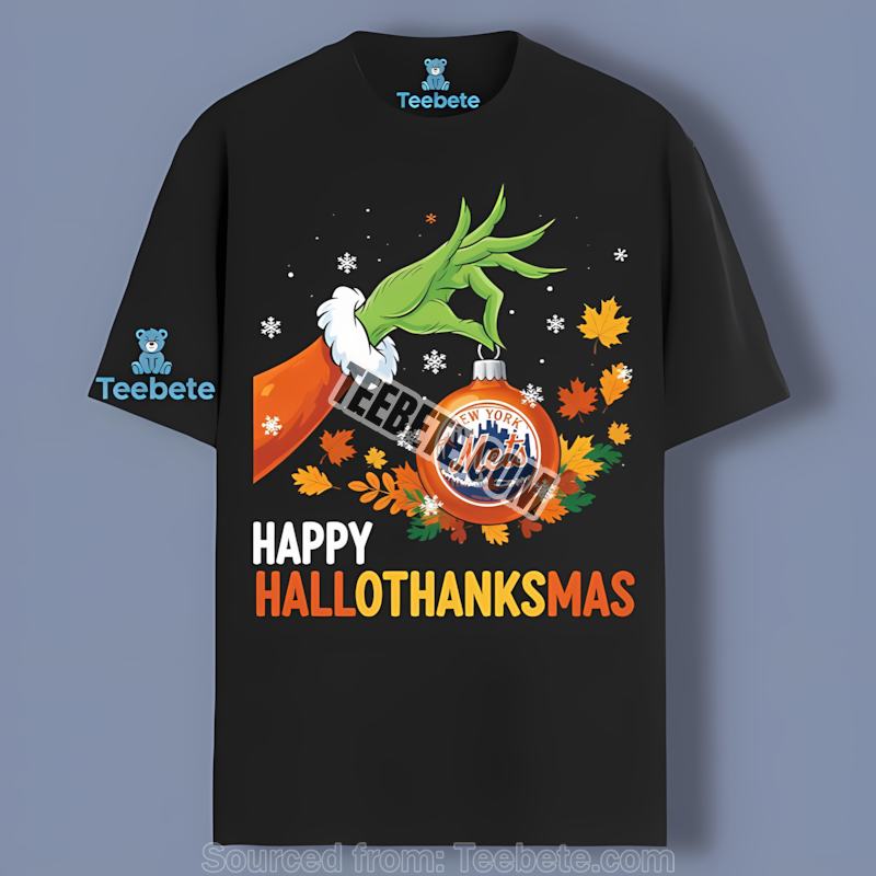 New York Mets Happy Hallothanksmas Graphic Shirt