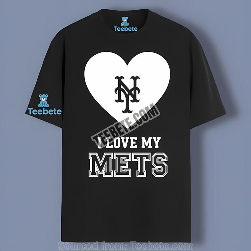 New York Mets I Love My Mets Heart Cotton Shirt