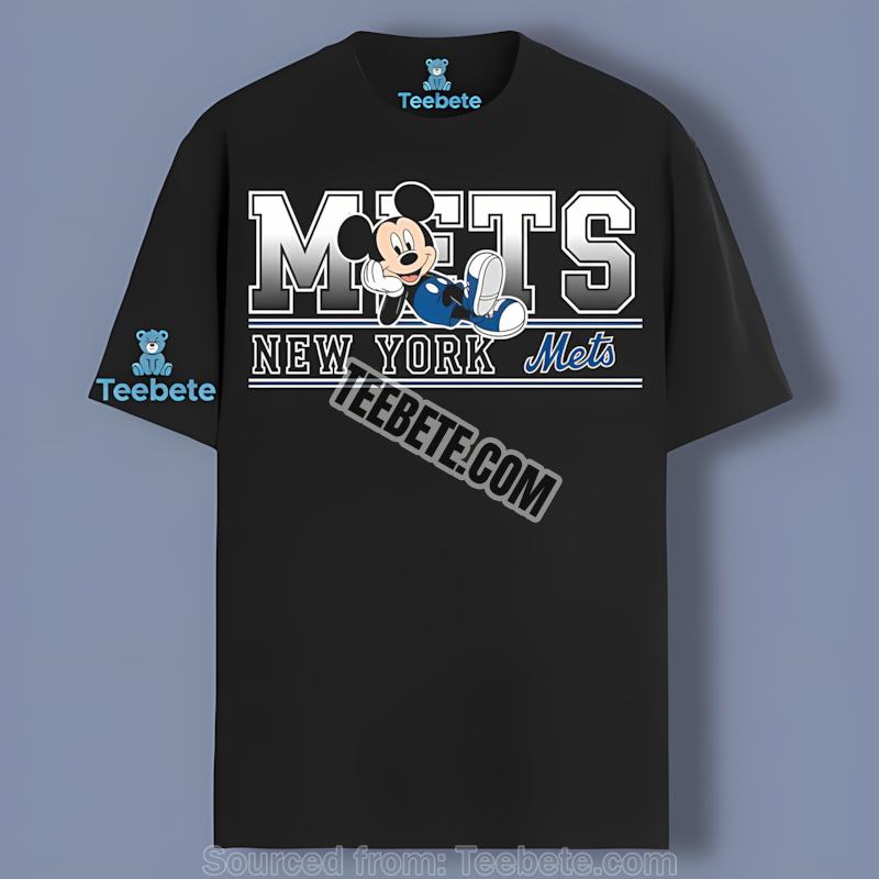 New York Mets Mickey Mouse Relaxed Style Graphic Shirt