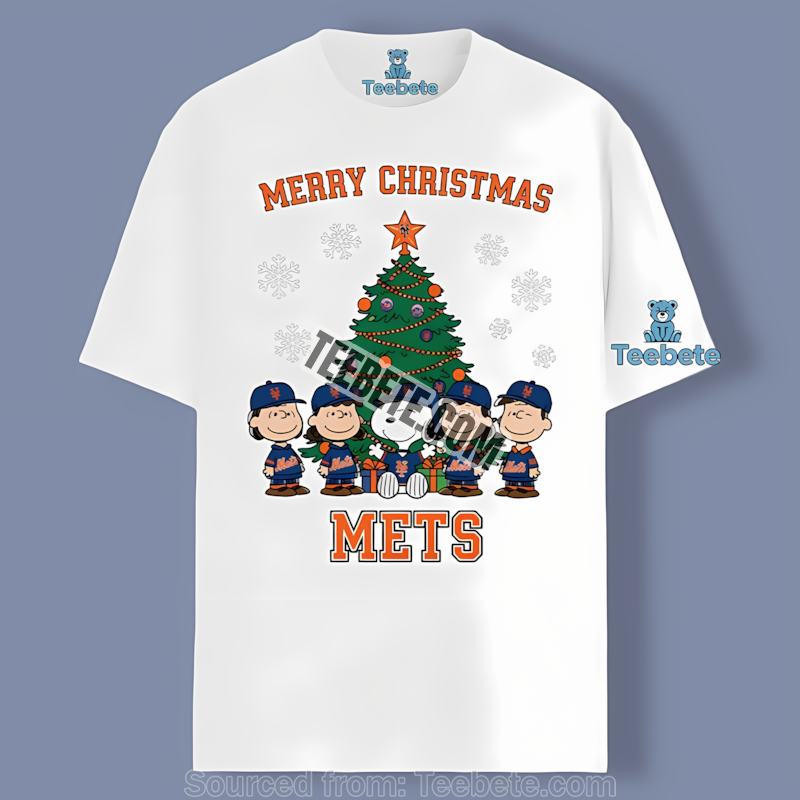 New York Mets Peanuts Christmas Graphic Shirt
