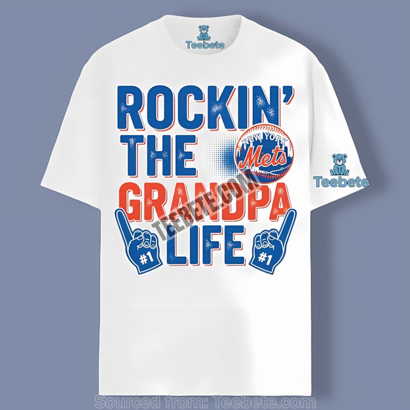 New York Mets Rockin The Grandpa Life Cotton Shirt