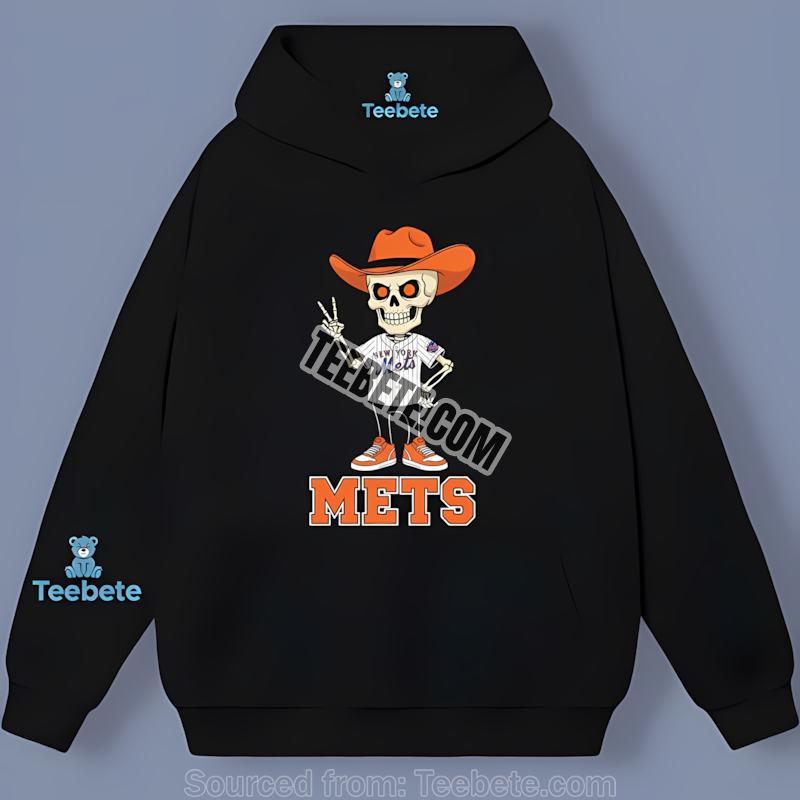 New York Mets Skeleton Cowboy Unisex Hoodie New York Mets Skeleton Cowboy Unisex Hoodie