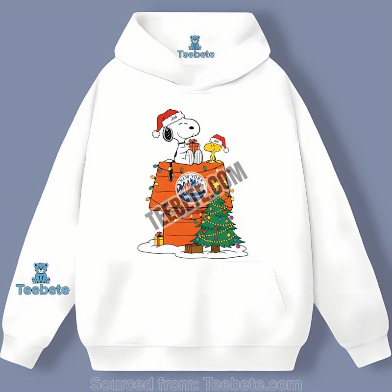 New York Mets Snoopy Woodstock Christmas Unisex Hoodie New York Mets Snoopy Woodstock Christmas Unisex Hoodie