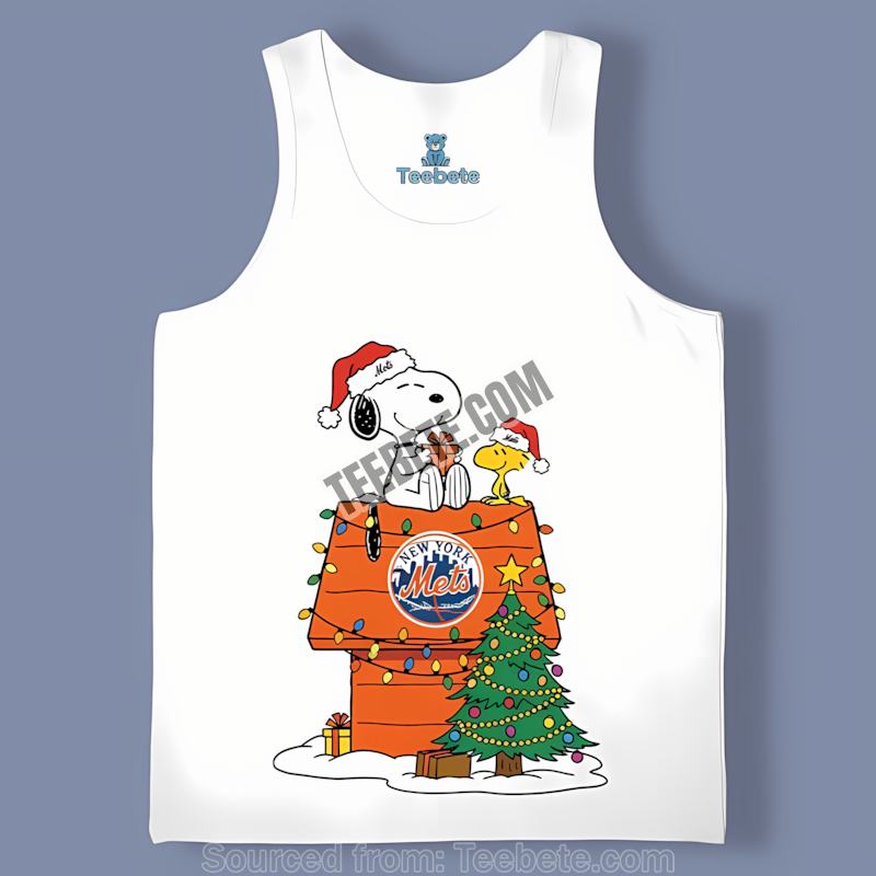 New York Mets Snoopy Woodstock Christmas Unisex Tanktop New York Mets Snoopy Woodstock Christmas Unisex Tanktop