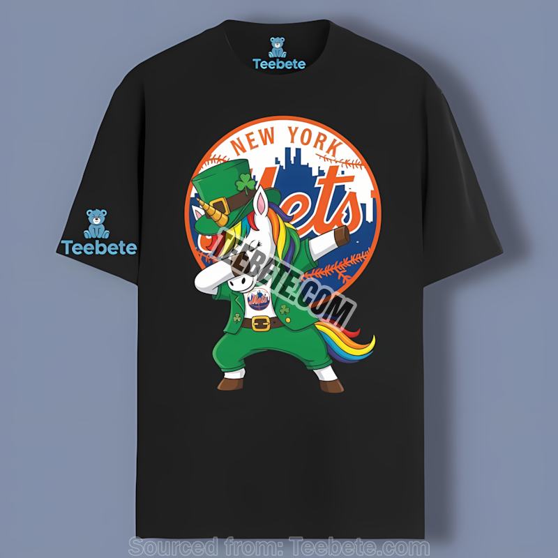New York Mets St Patricks Day Vs Dabbing Unicorn Cotton Shirt