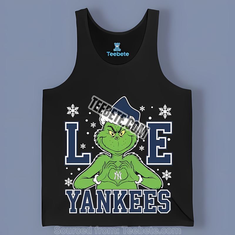 New York Yankees Grinch Love Christmas Sports Tanktop For Fans New York Yankees Grinch Love Christmas Sports Tanktop For Fans