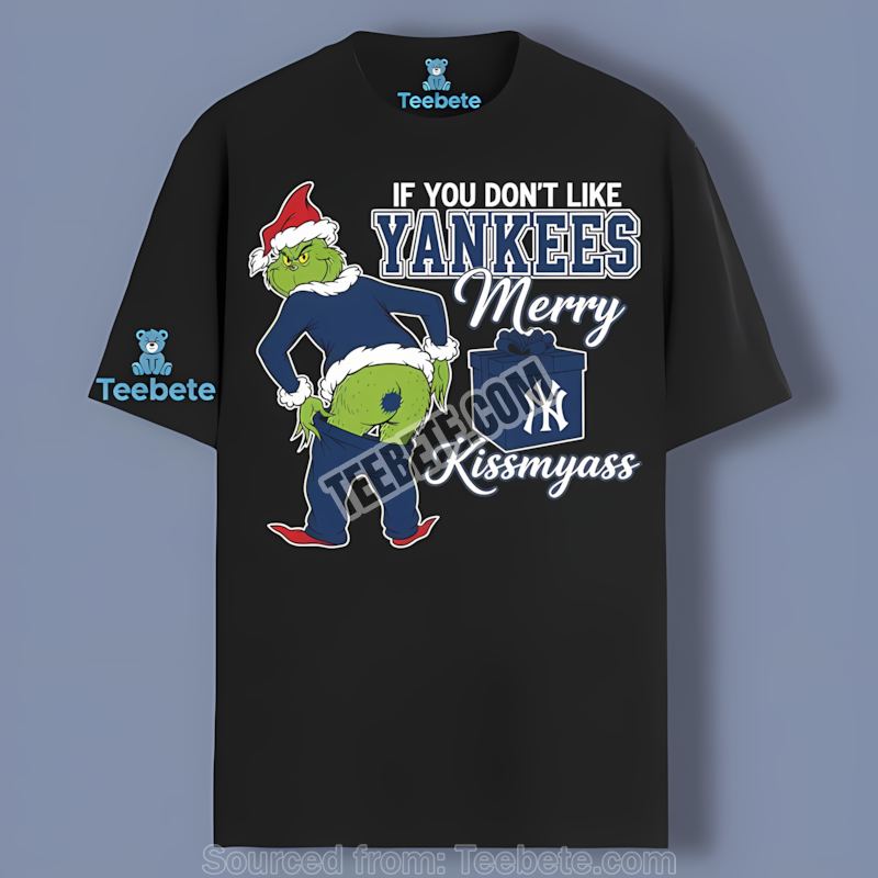 New York Yankees Grinch Merry Kissmyass Retro Shirt Holiday Edition
