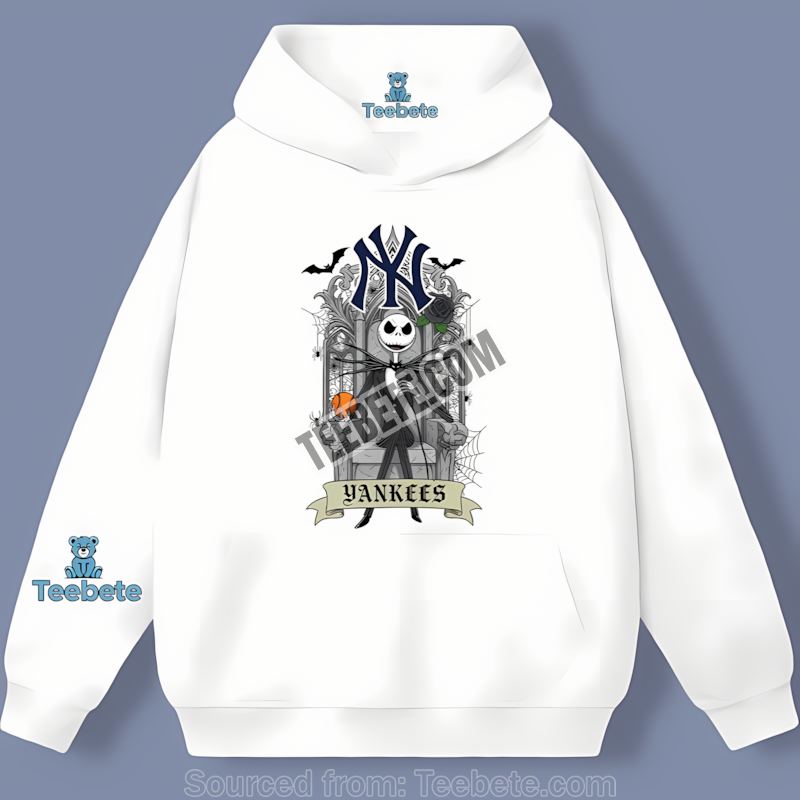 New York Yankees Jack Skellington Throne Vintage Hoodie Classic New York Yankees Jack Skellington Throne Vintage Hoodie Classic