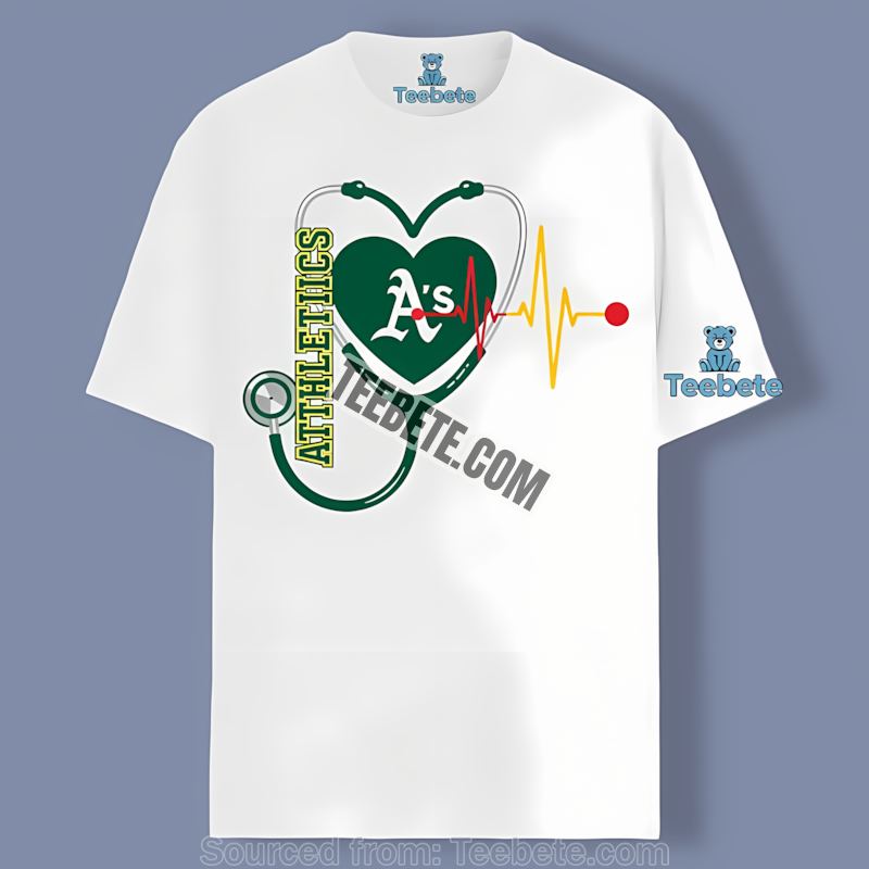 Nurse Heartbeat Oakland Athletics Graphic Shirt