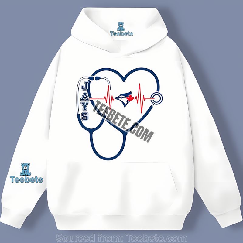 Nurse Heartbeat Toronto Blue Jays Adults Hoodie Nurse Heartbeat Toronto Blue Jays Adults Hoodie
