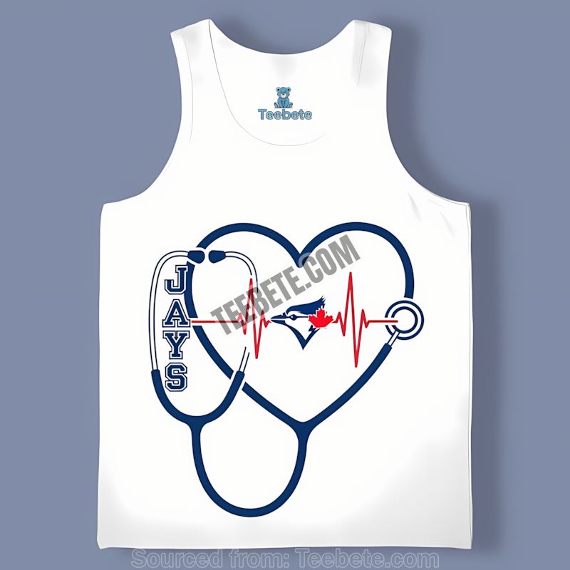 Nurse Heartbeat Toronto Blue Jays Adults Tanktop Nurse Heartbeat Toronto Blue Jays Adults Tanktop