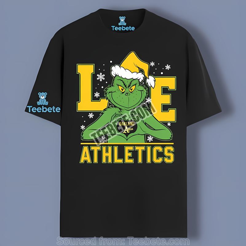 Oakland Athletics Grinch Love Christmas Regular Shirt