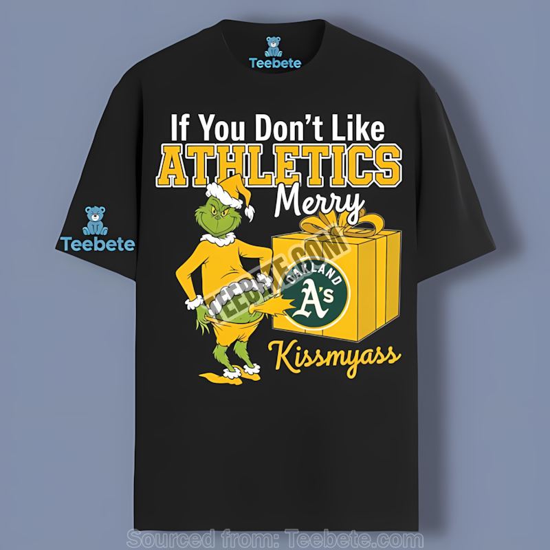 Oakland Athletics Grinch Merry Kissmyass Regular Shirt