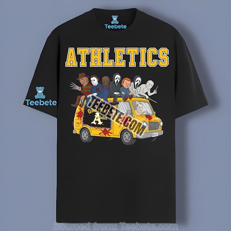 Oakland Athletics Horror Vs Halloween Characters Shirt