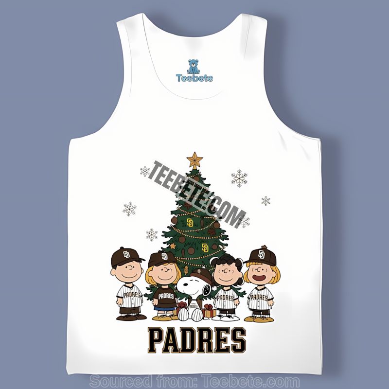 Official San Diego Padres Peanuts Christmas Classic Tanktop Official San Diego Padres Peanuts Christmas Classic Tanktop