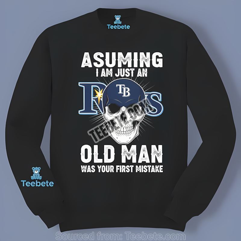 Old Man With Skull Cheers Tampa Bay Rays Sports Long Sleeve Old Man With Skull Cheers Tampa Bay Rays Sports Long Sleeve