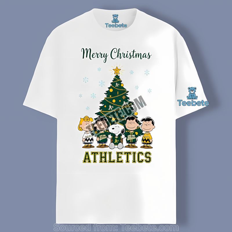 Peanuts Christmas Oakland Athletics Sports Shirt