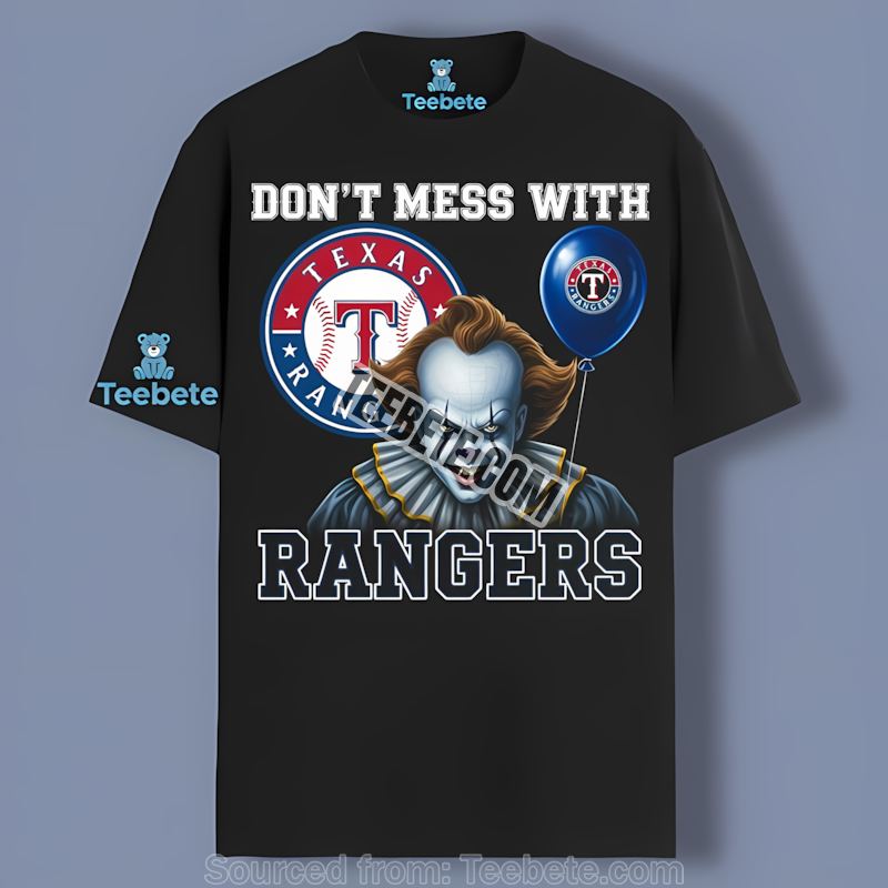 Pennywise Returns For Halloween In Texas Rangers Costume Shirt