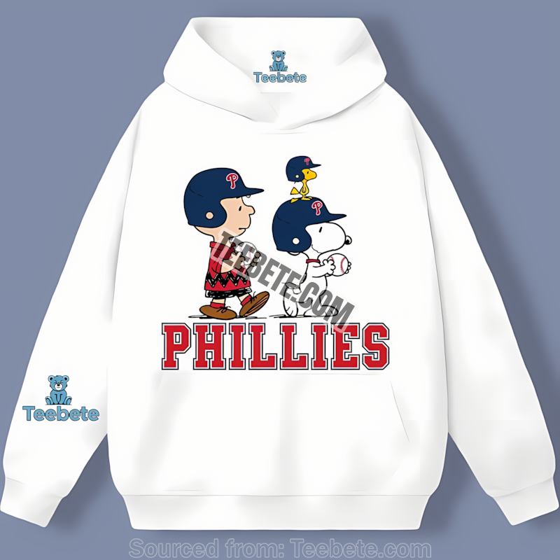 Philadelphia Phillies Charlie Brown And Snoopy Retro Hoodie Philadelphia Phillies Charlie Brown And Snoopy Retro Hoodie