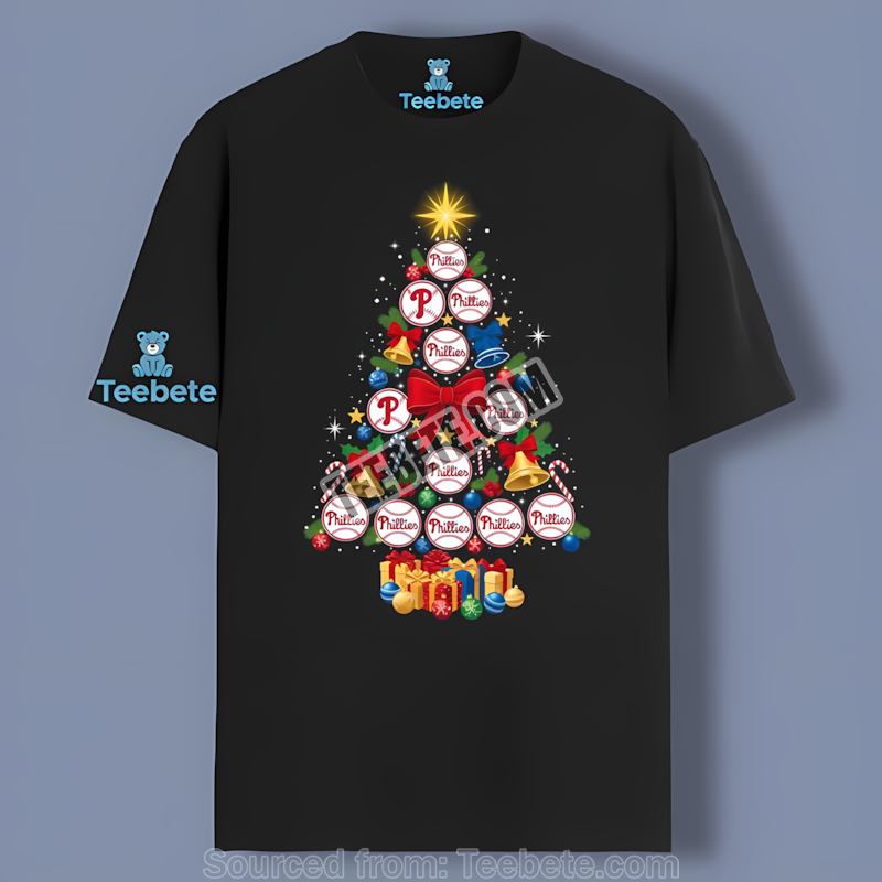 Philadelphia Phillies Christmas Tree Logo Regular Shirt