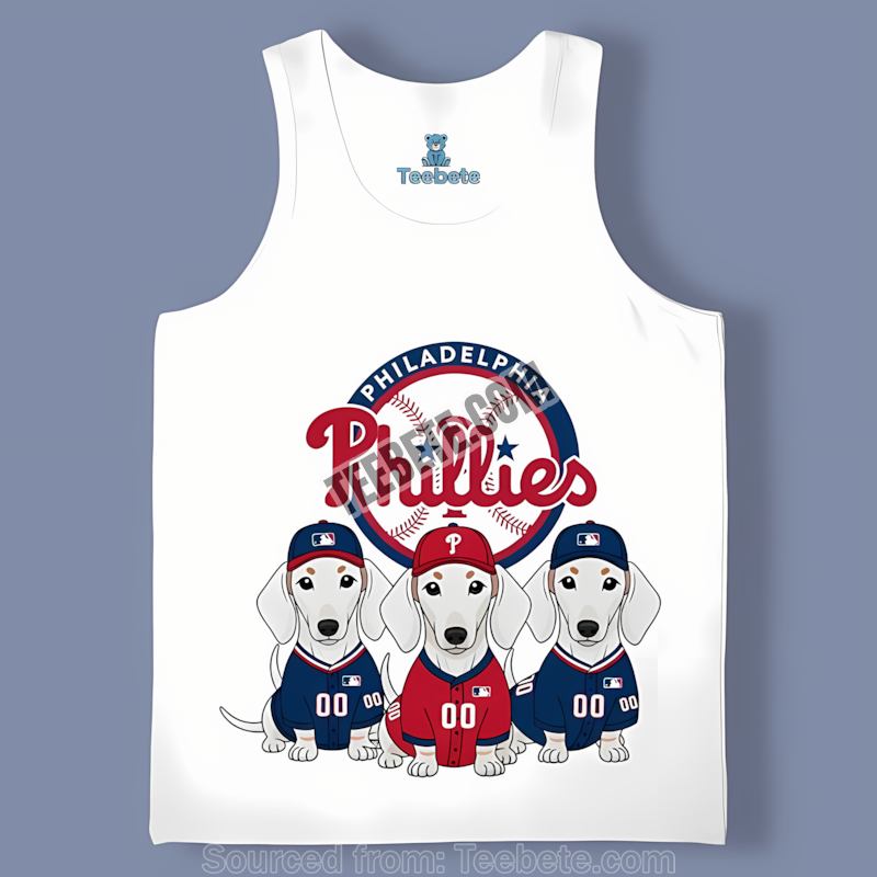 Philadelphia Phillies Dachshund Dogs Vintage Tanktop Philadelphia Phillies Dachshund Dogs Vintage Tanktop