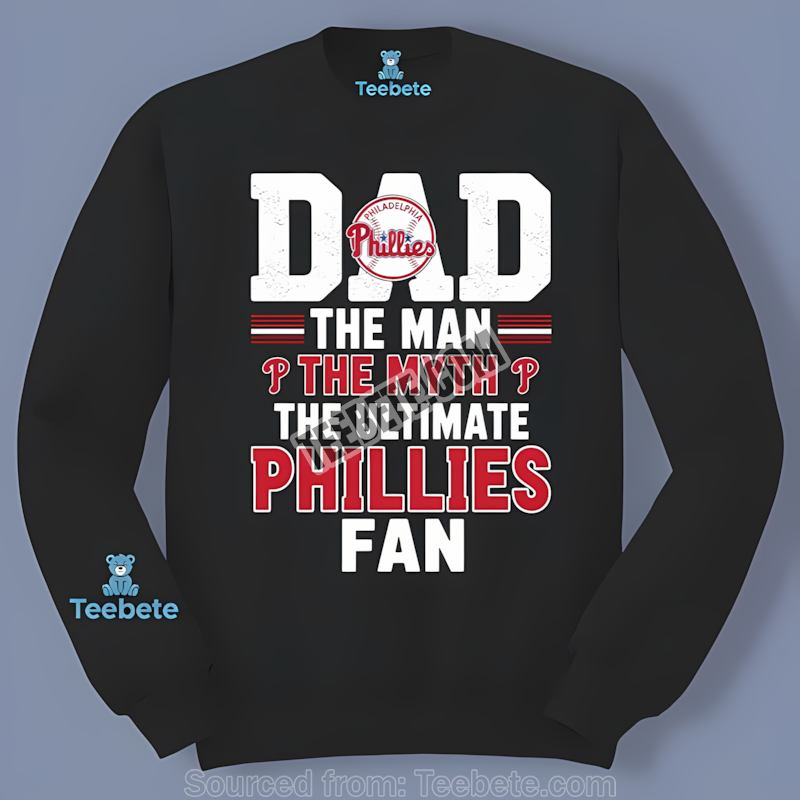Philadelphia Phillies Dad The Man Myth Ultimate Fan Retro Long Sleeve Philadelphia Phillies Dad The Man Myth Ultimate Fan Retro Long Sleeve