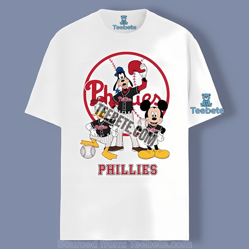 Philadelphia Phillies Disney Mickey Donald Goofy Shirt