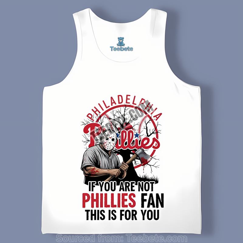 Philadelphia Phillies Halloween Jason Voorhees Sports Tanktop Philadelphia Phillies Halloween Jason Voorhees Sports Tanktop