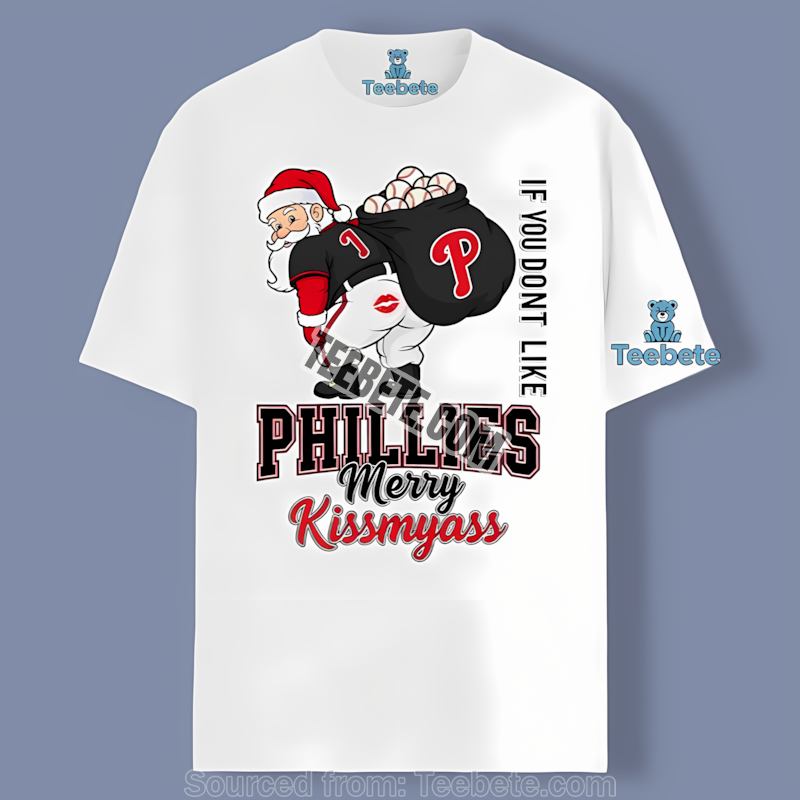 Philadelphia Phillies Merry Kissmyass Santa Retro Shirt