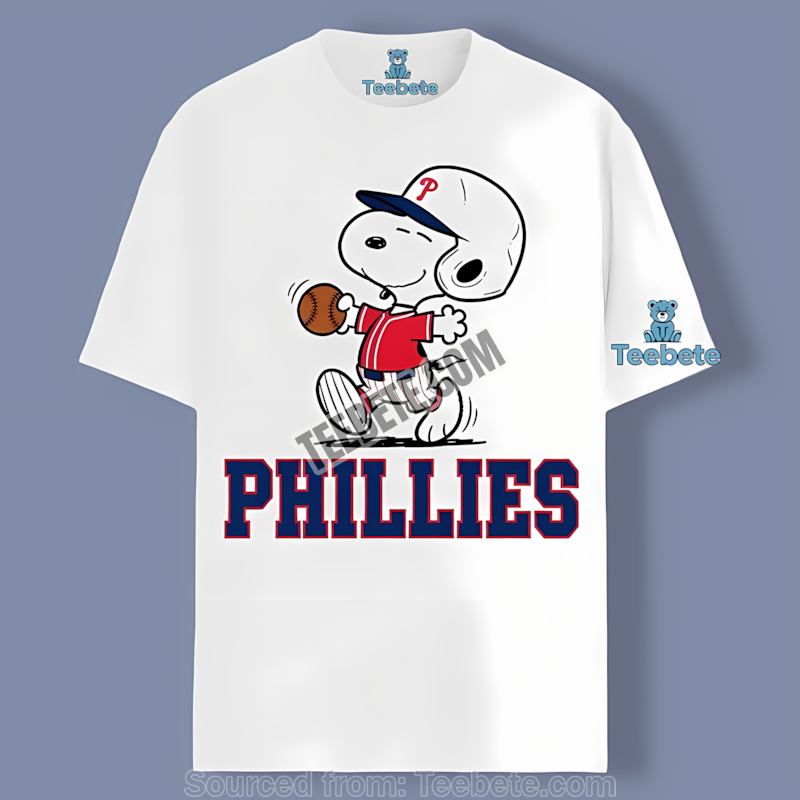 Philadelphia Phillies Snoopy Baseball Running Shirt