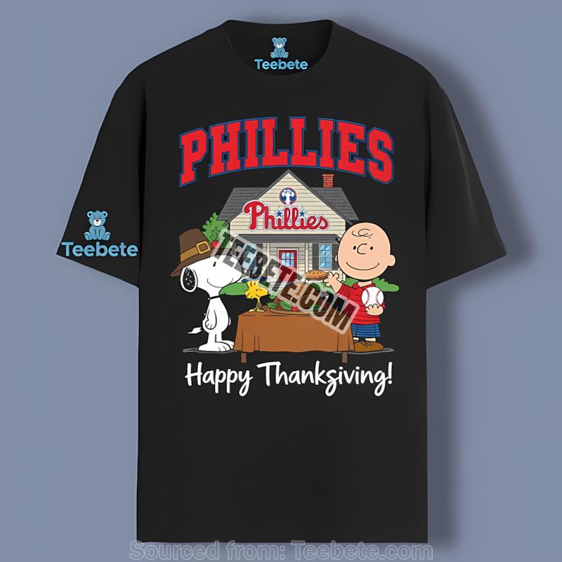Philadelphia Phillies Snoopy Thanksgiving Shirt