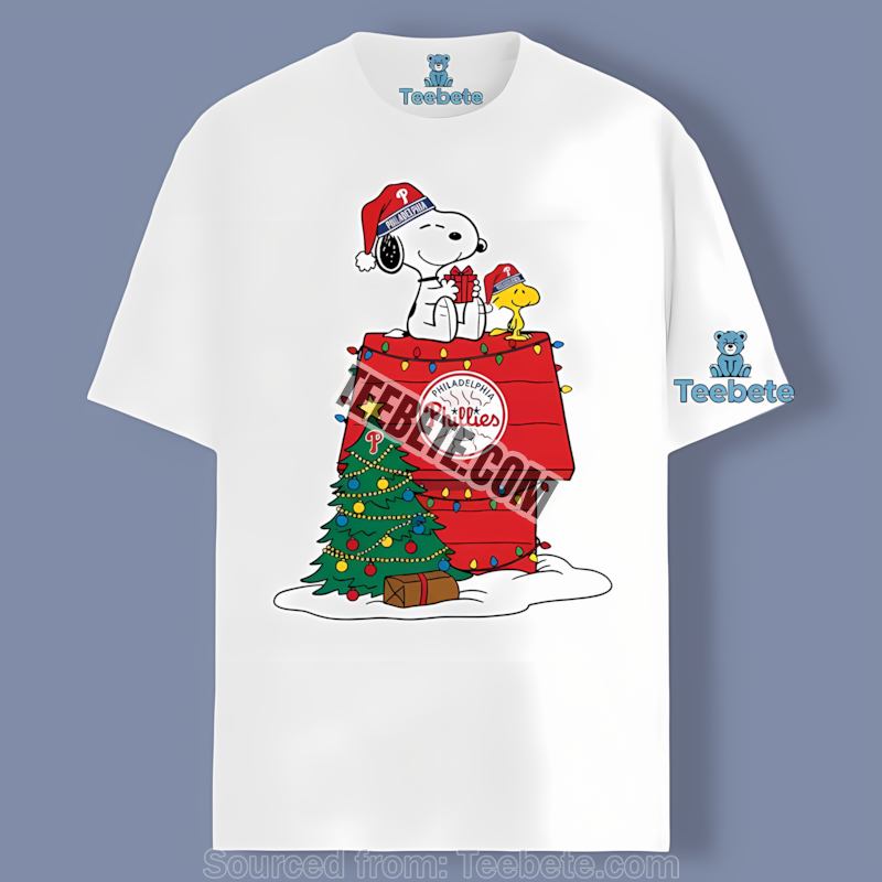 Philadelphia Phillies Snoopy Woodstock Christmas Shirt