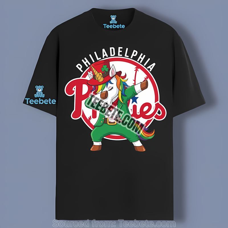 Philadelphia Phillies St Patricks Day Dabbing Unicorn Shirt