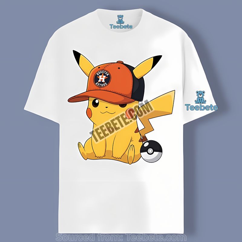 Pikachu Wearing Houston Astros Hat Classic Fan Shirt