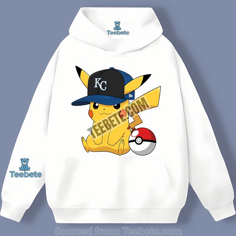 Pikachu Wearing Kansas City Royals Hat Vintage Hoodie Pikachu Wearing Kansas City Royals Hat Vintage Hoodie