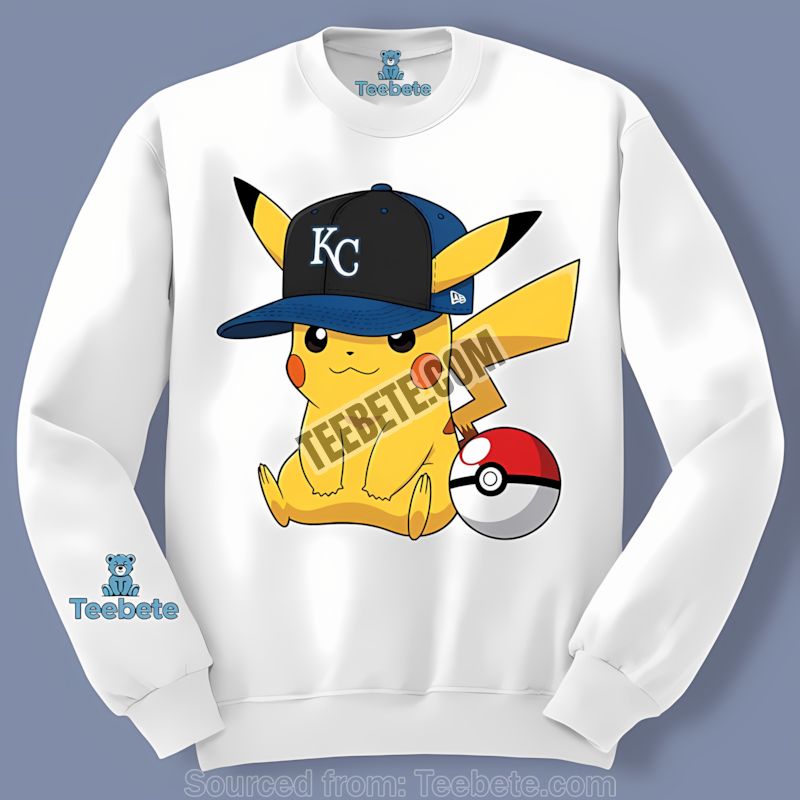 Pikachu Wearing Kansas City Royals Hat Vintage Long Sleeve Pikachu Wearing Kansas City Royals Hat Vintage Long Sleeve