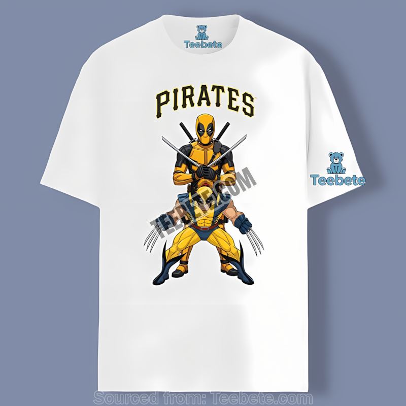 Pittsburgh Pirates Deadpool Wolverine Crossover Adults Shirt