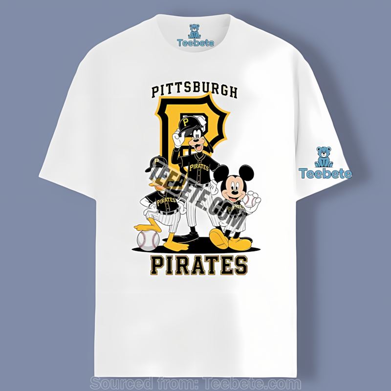 Pittsburgh Pirates Disney Characters Mickey Donald Goofy Classic Shirt